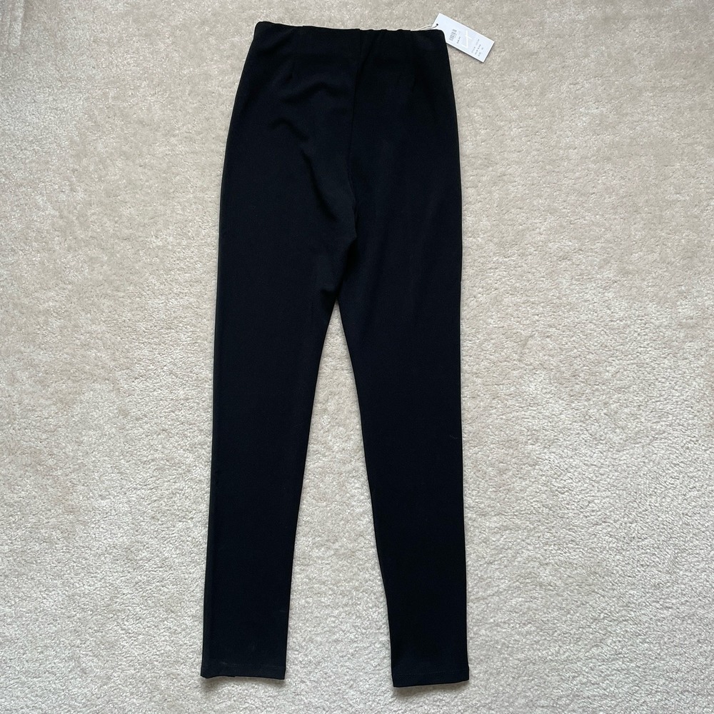 Sage The Label Front Slit Black Pants Women's XS  Stretch Split Hem NWT - Picture 3 of 11